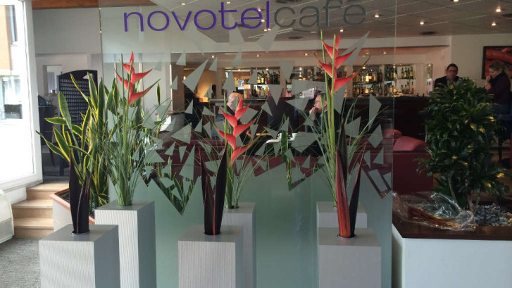 Novotel, décorations florales d'intérieur. Paysagiste Dijon, C'DECO paysagiste